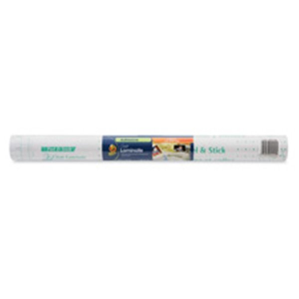 Duck Brand Laminate Roll, Peel and Stick, Permanent, 18 in. x 24 ft., Clear DU463956